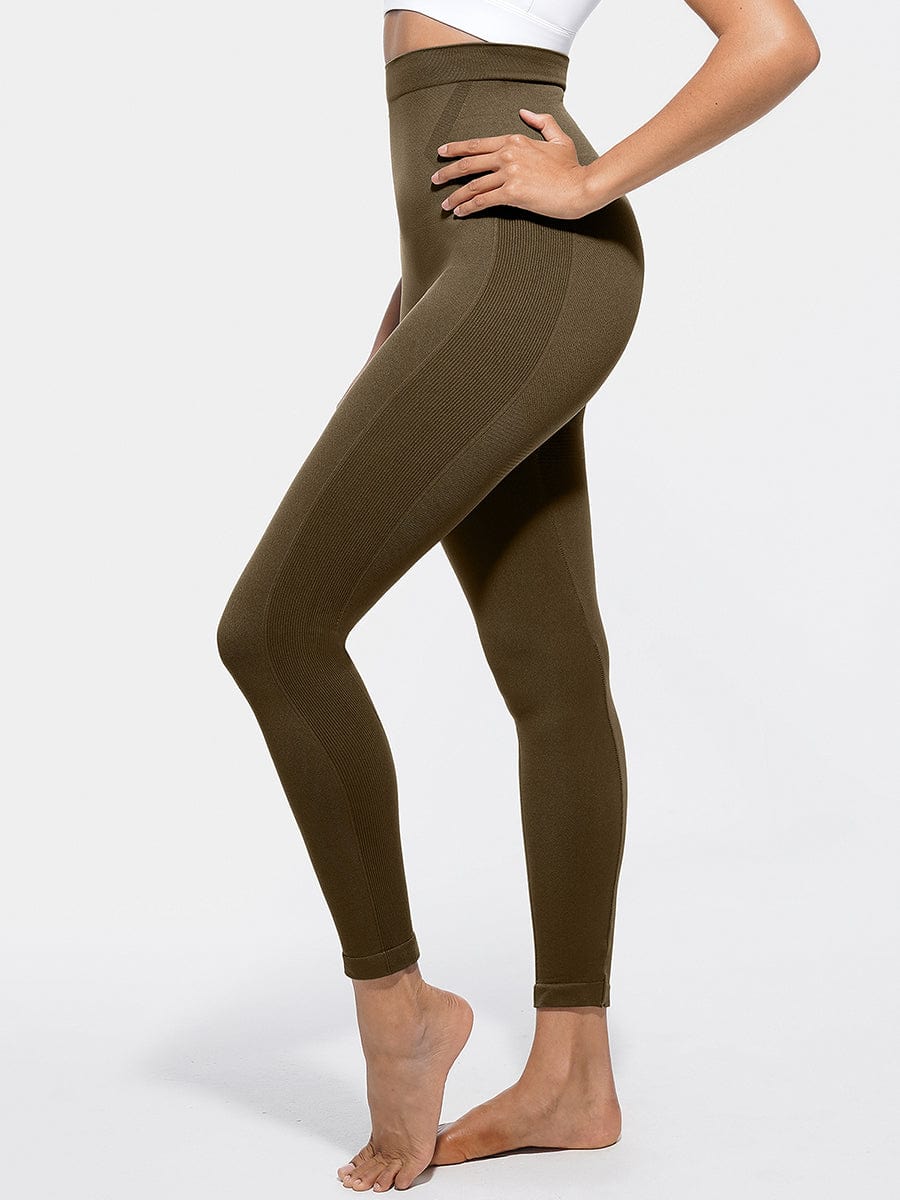 Waisted Seamless Sculpting Leggings – Slim Fit & Anti-Slip