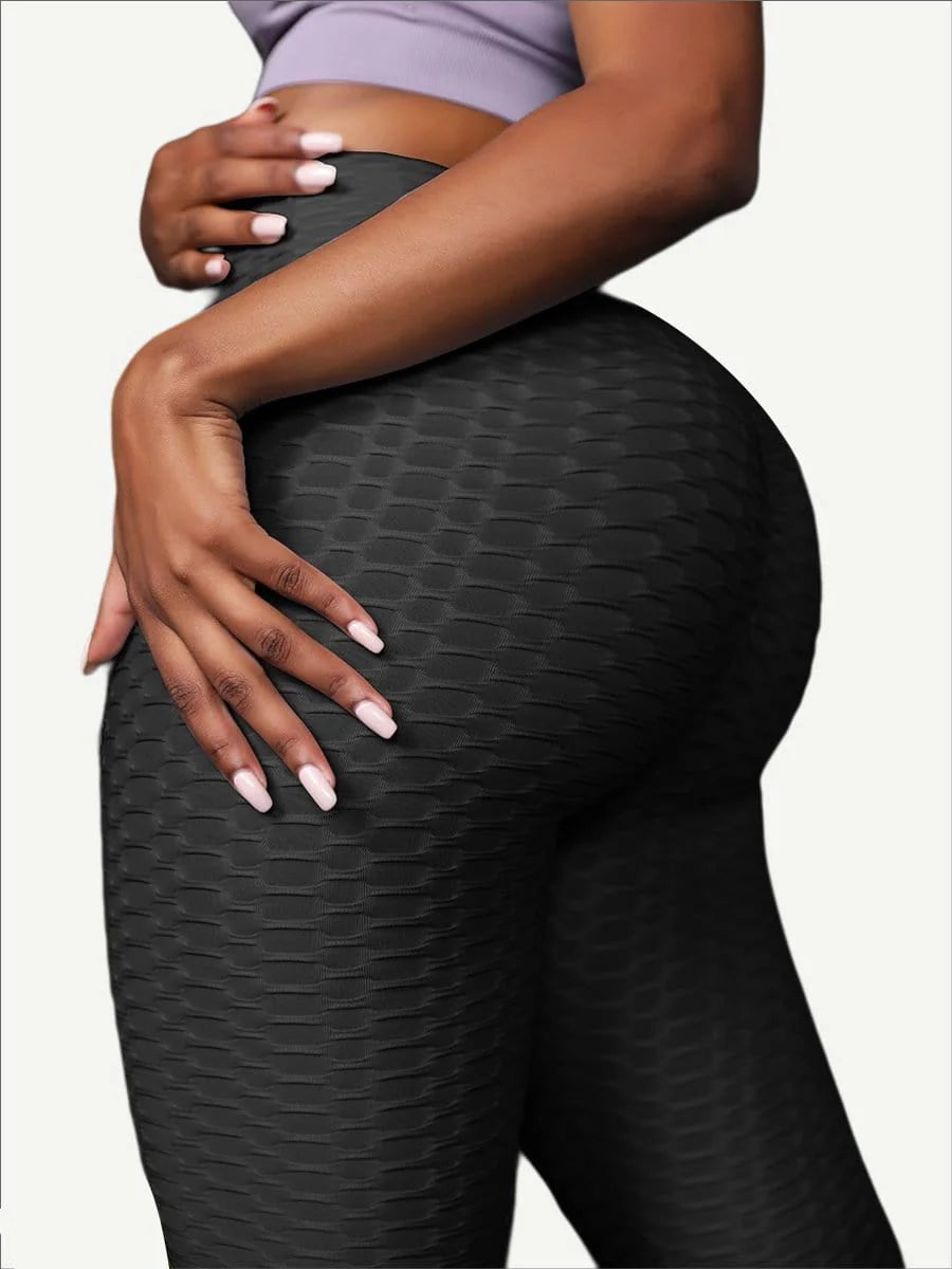 High-Waist Solid Yoga Leggings – Butt Lift & Breathable Comfort