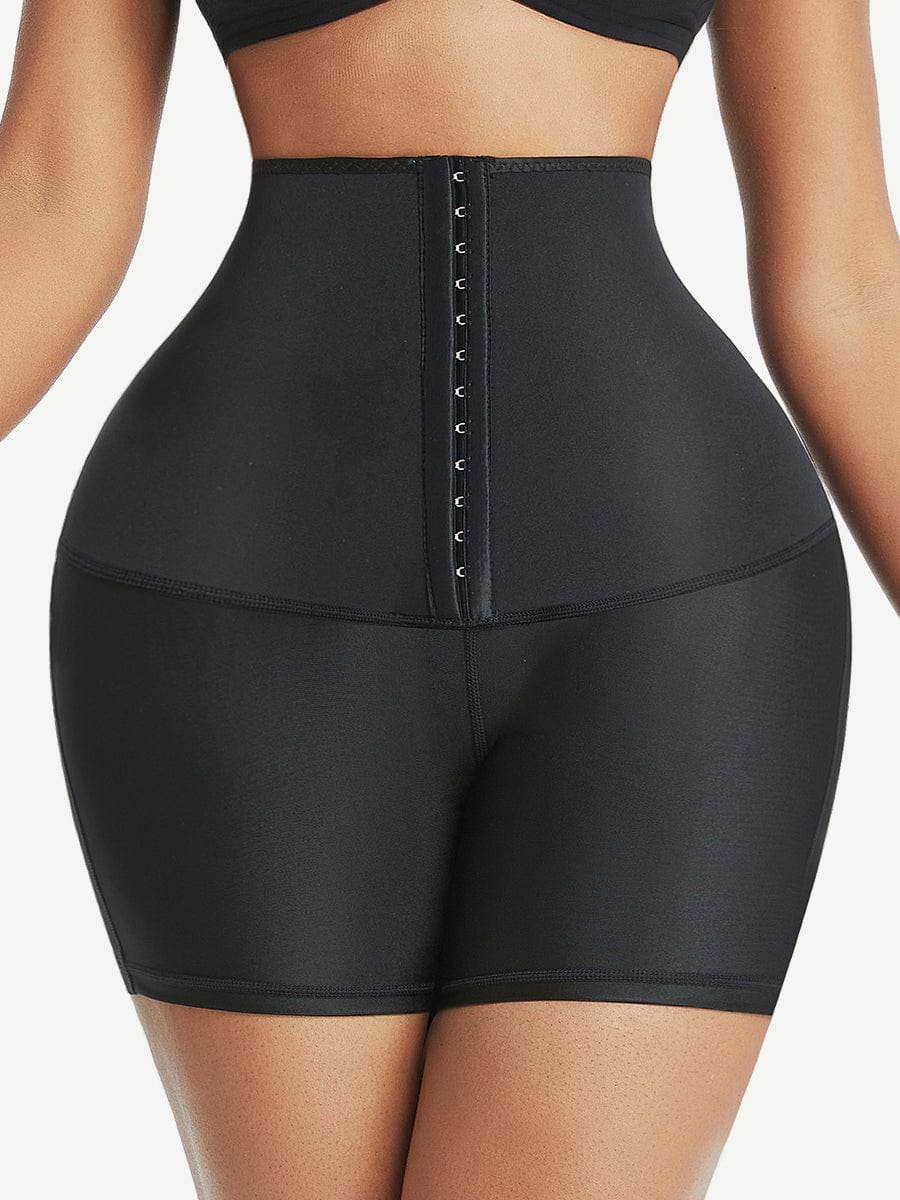 Neoprene Body-Sculpt Shorts with Hook & Eye Closure – Sweat-Boost & Cellulite Smoothing