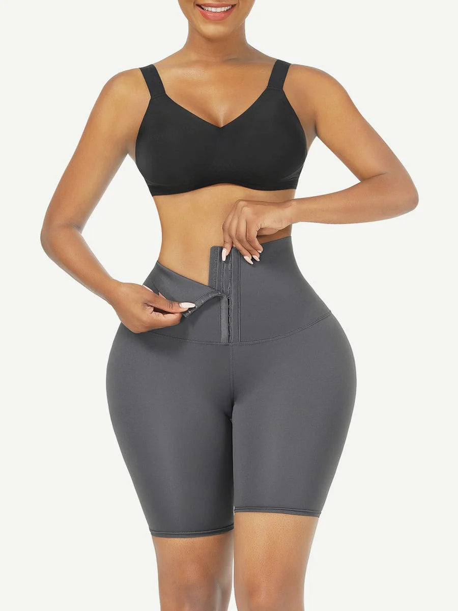 2-in-1 Mid-Waist Trainer Shorts – Compression Shaper with Mid-Thigh Coverage