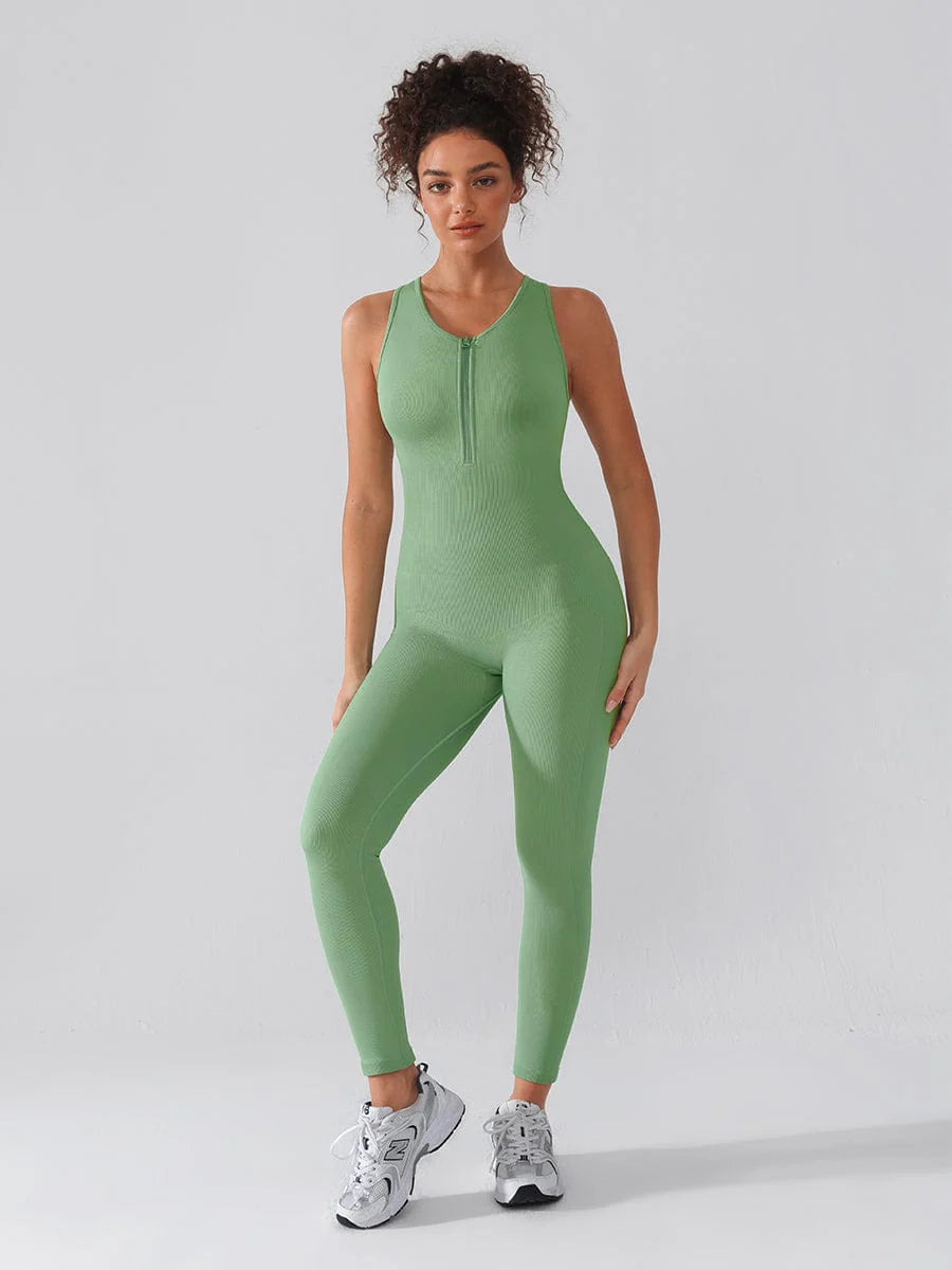 Noire Sculpt Zip Jumpsuit