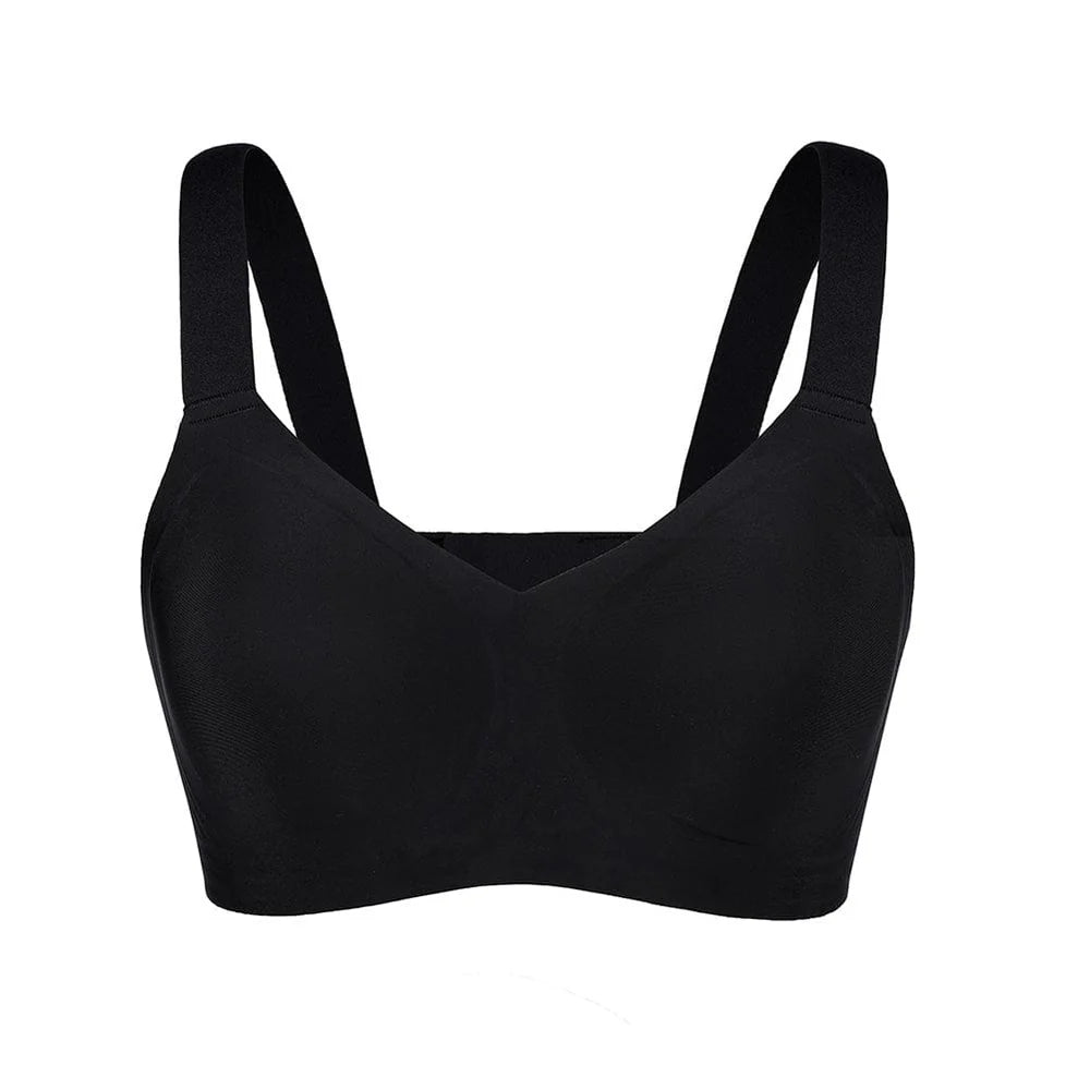 Black Seamless Shapewear Bra with Removable Pads