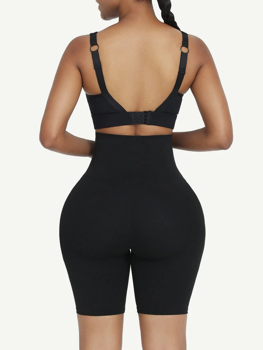 2-in-1 Mid-Waist Trainer Shorts – Compression Shaper with Mid-Thigh Coverage