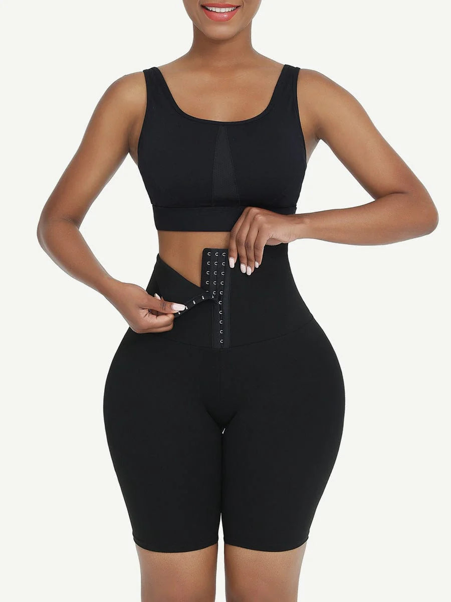 2-in-1 Mid-Waist Trainer Shorts – Compression Shaper with Mid-Thigh Coverage